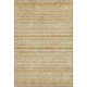 9' X 12' Wheat Beige And Gold Striped Washable Area Rug With UV Protection