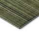9' X 12' Green Gray And Gold Striped Washable Area Rug With UV Protection