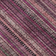 8' Pink Gray And Mauve Striped Washable Round Rug With UV Protection
