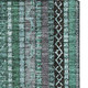 9' X 12' Teal Charcoal And Gray Striped Washable Area Rug With UV Protection