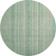 8' Aqua Beige And Teal Striped Washable Round Rug With UV Protection