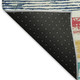 9' X 12' Ivory Teal And Orange Striped Washable Area Rug With UV Protection