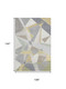 9' X 12' Pewter Ivory And Wheat Geometric Washable Area Rug With UV Protection