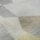 10' X 14' Pewter Ivory And Wheat Geometric Washable Area Rug With UV Protection