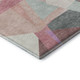 5' X 8' Pale Aqua Blush And Sage Geometric Washable Area Rug With UV Protection