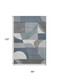 8' X 10' Gray Blue And Ivory Geometric Washable Area Rug With UV Protection