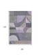 8' X 10' Purple Gray And Beige Geometric Washable Area Rug With UV Protection