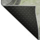 5' X 8' Artichoke Green Gray And Silver Abstract Washable Area Rug With UV Protection