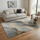 5' X 8' Gray Silver And Coral Abstract Washable Area Rug With UV Protection
