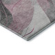 9' X 12' Pink Gray And Silver Abstract Washable Area Rug With UV Protection