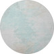 8' Pale Aqua Gray And Ivory Abstract Washable Round Rug With UV Protection
