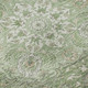 3' X 5' Artichoke Green And Ivory Medallion Washable Area Rug With UV Protection