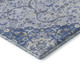 10' X 14' Blue Gray And Silver Medallion Washable Area Rug With UV Protection