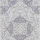 5' X 8' Lavender Ivory And Gold Medallion Washable Area Rug With UV Protection
