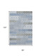 8' X 10' Denim Blue Gray And Silver Geometric Washable Area Rug With UV Protection