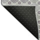 8' Lavender Gray And Silver Geometric Washable Round Rug With UV Protection