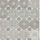 5' X 8' Taupe Beige And Teal Geometric Washable Area Rug With UV Protection