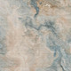 5' X 8' Teal Peach And Ivory Abstract Washable Area Rug With UV Protection