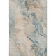 10' X 14' Teal Peach And Ivory Abstract Washable Area Rug With UV Protection