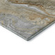 8' X 10' Pewter Tan And Ivory Abstract Washable Area Rug With UV Protection