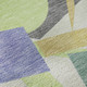 3' X 5' Lavender Lime Green And Gold Geometric Washable Area Rug With UV Protection