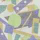 8' X 10' Lavender Lime Green And Gold Geometric Washable Area Rug With UV Protection
