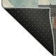 8' X 10' Gray Blue And Orange Geometric Washable Area Rug With UV Protection