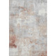 3' X 5' Rust Gray And Silver Abstract Washable Area Rug With UV Protection