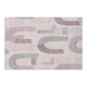 3' X 5' Pink Gray And Silver Geometric Washable Area Rug With UV Protection