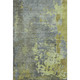 5' X 8' Artichoke Green And Gray Abstract Washable Area Rug With UV Protection