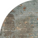 8' Pale Aqua Copper And Beige Abstract Washable Round Rug With UV Protection