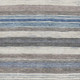 5' X 8' Denim Blue Ivory And Gray Striped Washable Area Rug With UV Protection