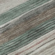 8' X 10' Pale Aqua Rust And Ivory Striped Washable Area Rug With UV Protection