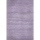 9' X 12' Purple And Ivory Striped Washable Area Rug With UV Protection