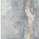 3' X 5' Gray Beige And Ivory Abstract Washable Area Rug With UV Protection