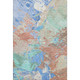 5' X 8' Coral Teal And Copper Abstract Washable Area Rug With UV Protection