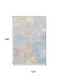 10' X 14' Sky Blue Beige And Mauve Abstract Washable Area Rug With UV Protection