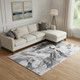 10' X 14' Gray Silver And Charcoal Animal Print Washable Area Rug With UV Protection