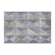 3' X 5' Lavender Fern Green And Ivory Geometric Washable Area Rug With UV Protection