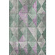 8' X 10' Sage Purple And Ivory Geometric Washable Area Rug With UV Protection