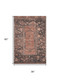 3' X 5' Terra Cotta And Charcoal Oriental Washable Area Rug With UV Protection