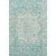 10' X 14' Teal Ivory And Beige Oriental Washable Area Rug With UV Protection
