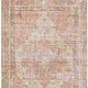 5' X 8' Terra Cotta Ivory And Wheat Oriental Washable Area Rug With UV Protection