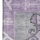 9' X 12' Plum And Gray Oriental Washable Area Rug With UV Protection