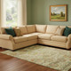 8' X 10' Gold Wheat And Green Oriental Washable Area Rug With UV Protection