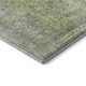 9' X 12' Artichoke Green And Gray Oriental Washable Area Rug With UV Protection