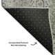 3' X 5' Pewter And Silver Oriental Washable Area Rug With UV Protection