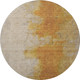 8' Copper And Beige Abstract Washable Round Rug With UV Protection