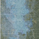9' X 12' Green And Blue Abstract Washable Area Rug With UV Protection