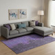 10' X 14' Eggplant And Purple Abstract Washable Area Rug With UV Protection